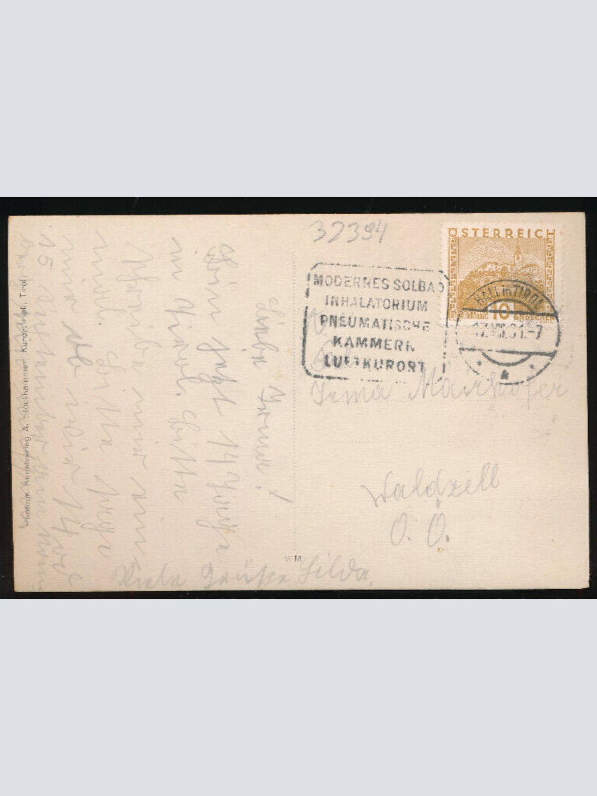 AK aus Hall in Tirol Oberer Stadtplatz (3873)