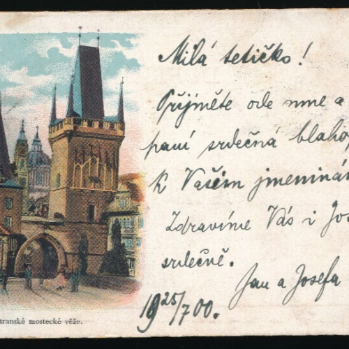AK aus Praha - Prag Malostranske mostecke veze Tschechoslowakei (3555)