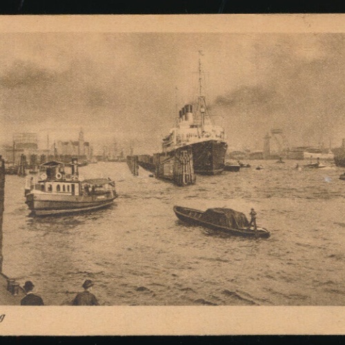 AK aus Hamburg Hafen mit Schiffen Hamburg (3565)