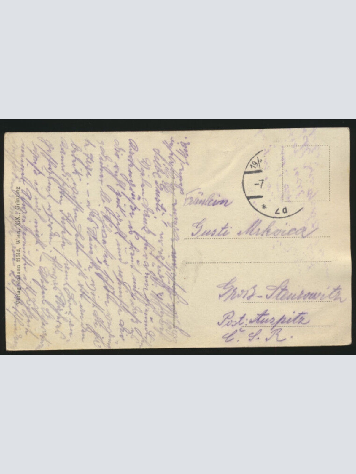 AK aus Wien - Grinzing Strassenansicht Wien (3814)