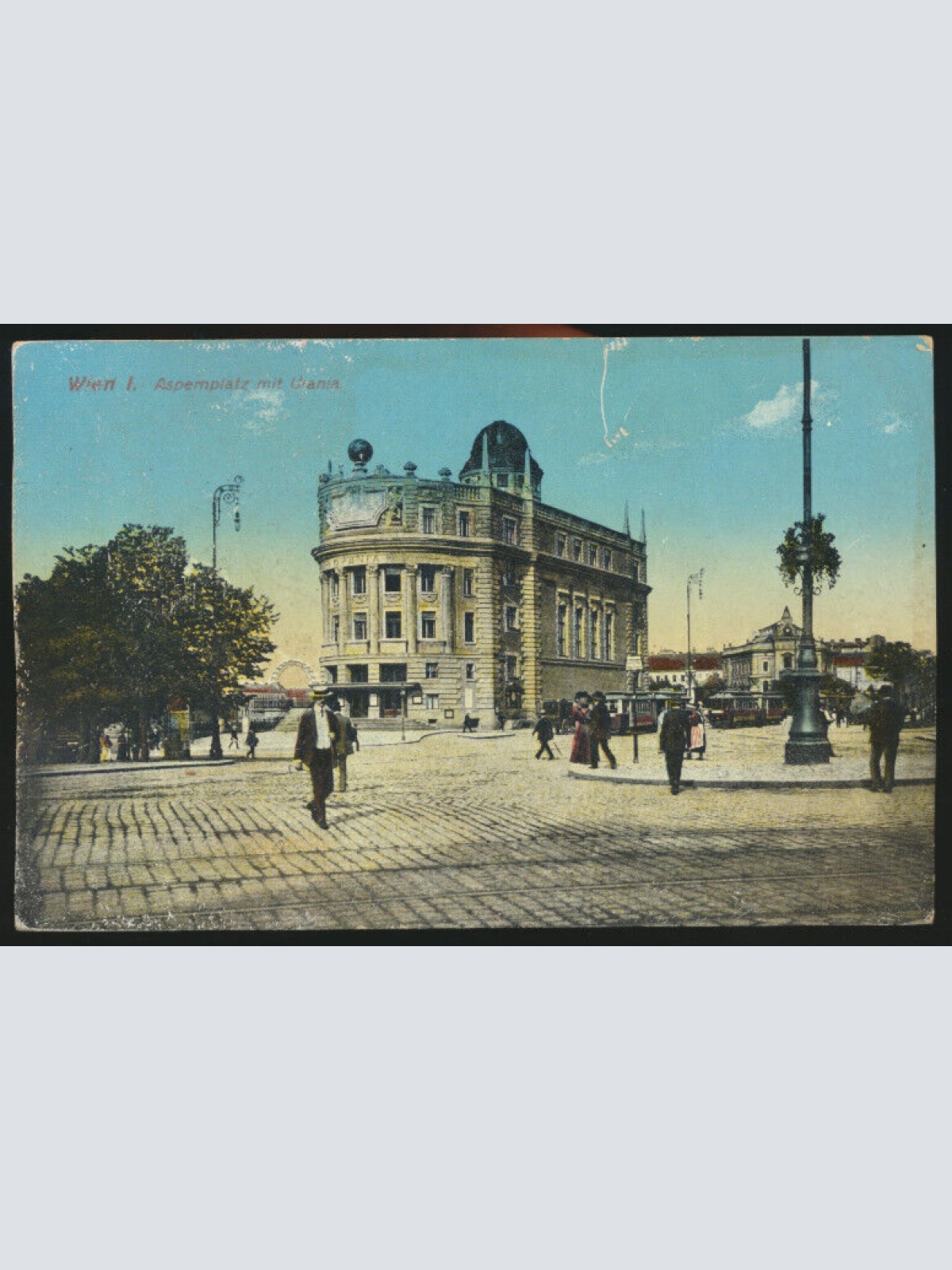 AK aus Wien Aspernplatz mit Urania Wien (3821)