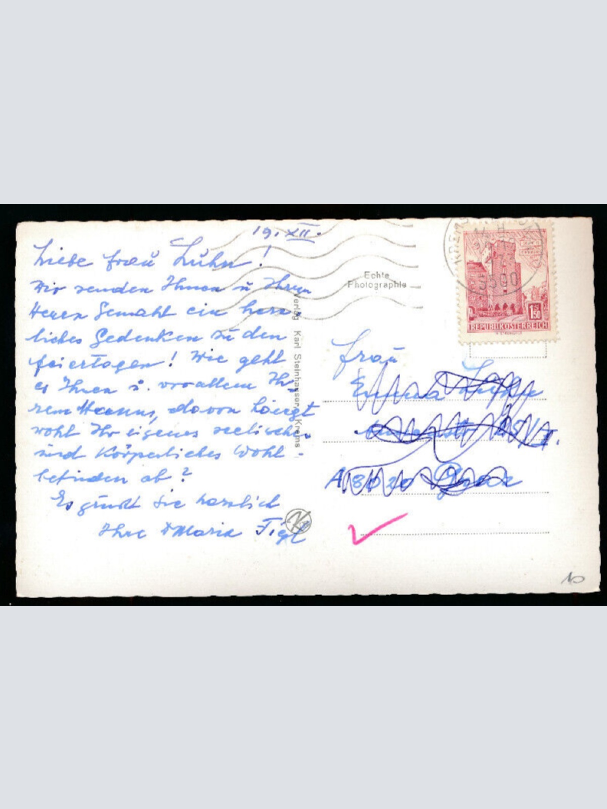 AK Frohe Weihanchten Winterkarte Niederösterreich (3976)