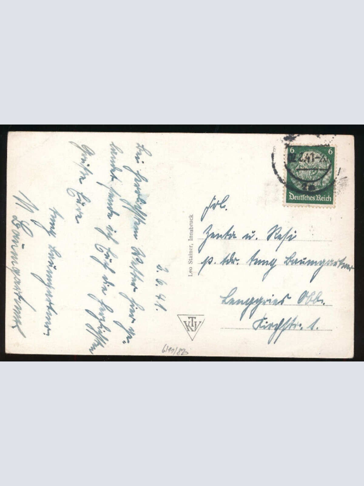 AK aus Innsbruck mit Maria Theresienstrasse Tirol (3879)