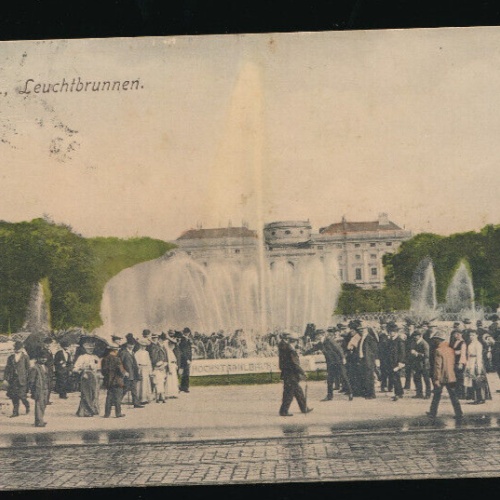 AK aus Wien mit Leuchtbrunnen (3881)