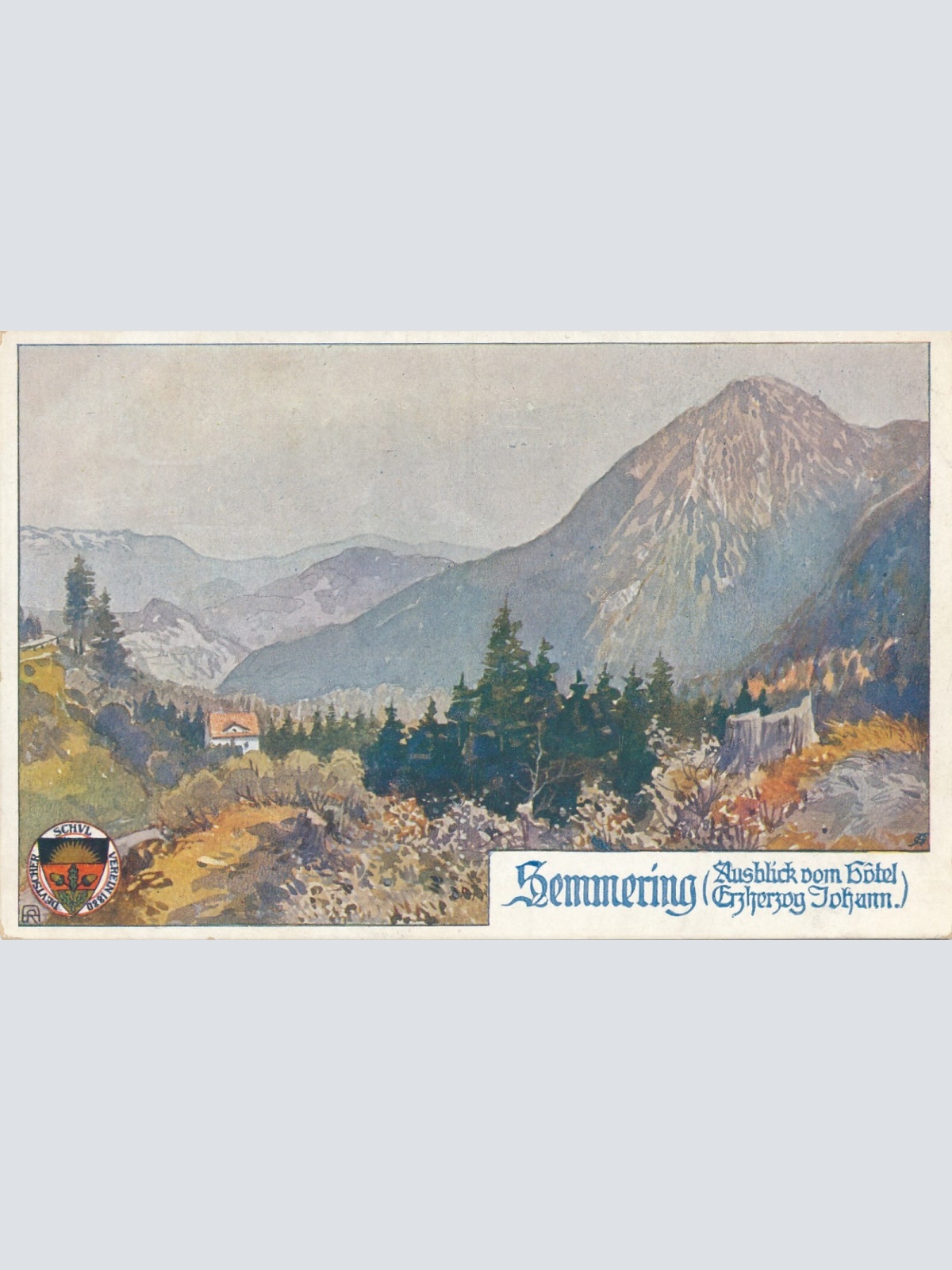 AK, Semmering, Ausblick vom Hotel Erzherzog Johann, Niederösterreich (S409)
