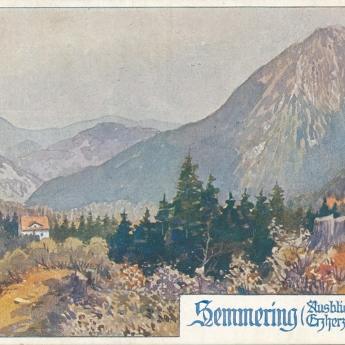 AK, Semmering, Ausblick vom Hotel Erzherzog Johann, Niederösterreich (S409)