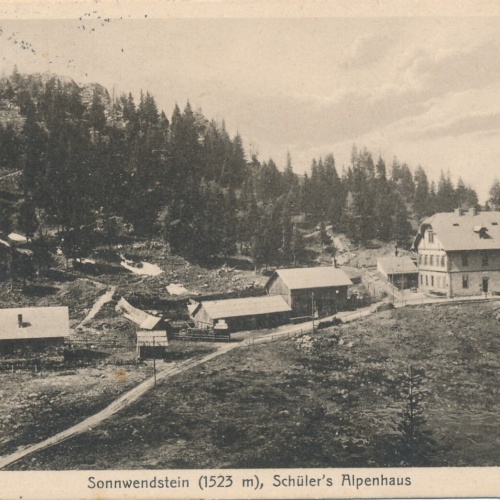 AK, Sonnwendstein mit Schüler's Alpenhaus, Niederösterreich (S400)