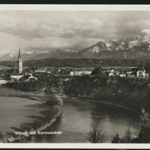 AK aus Villach mit Karawanken Kärnten (4298)