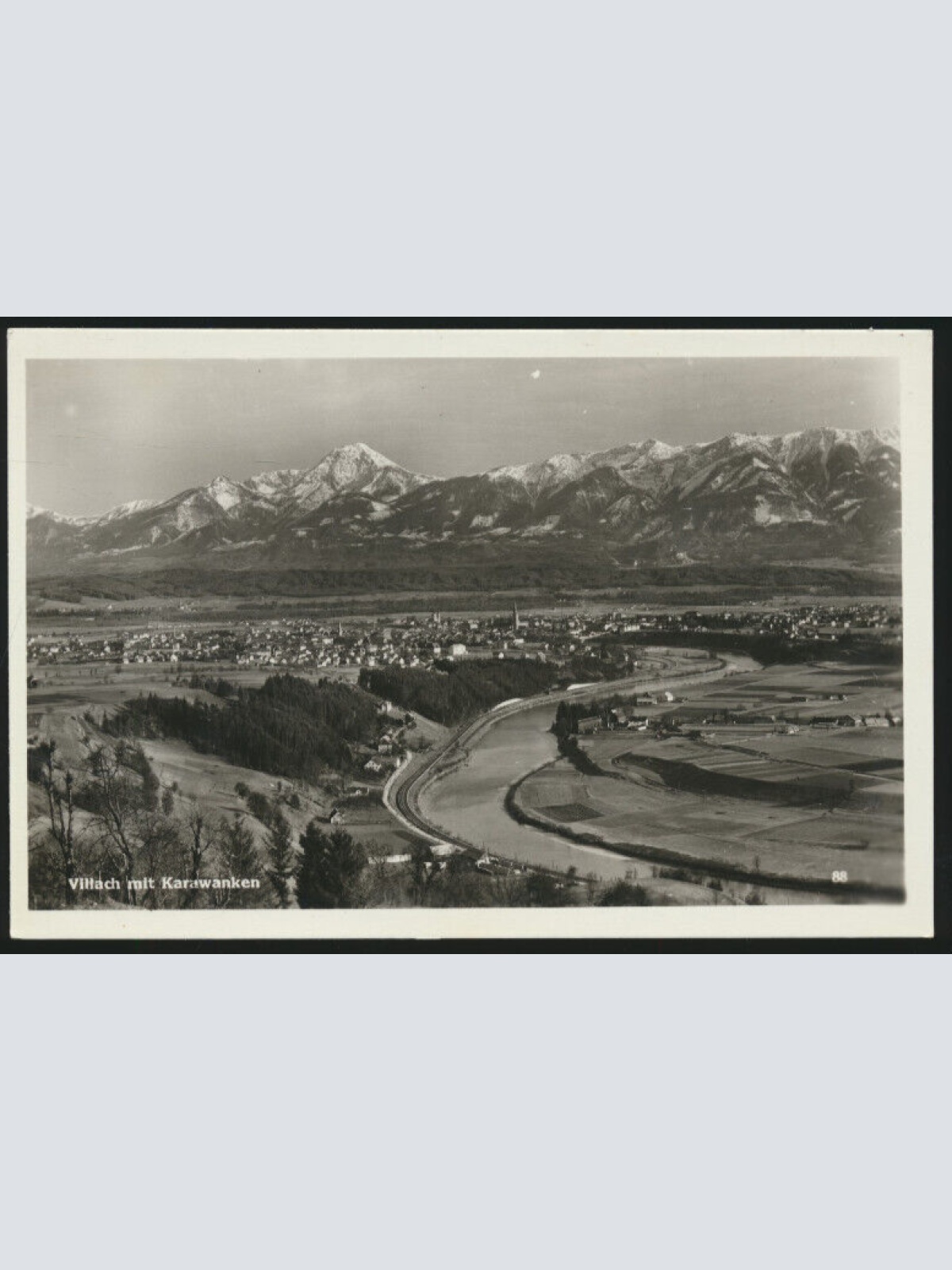 AK aus Villach mit Karawanken Kärnten (4299)