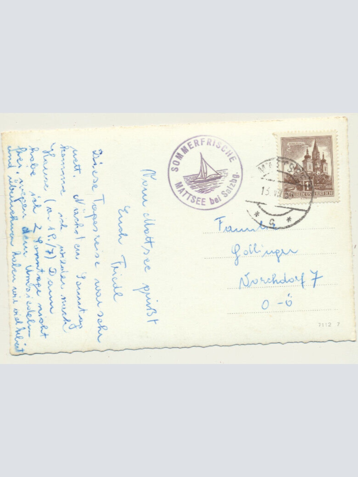 AK aus Mattsee mit Schwäne Salzburg (3734)