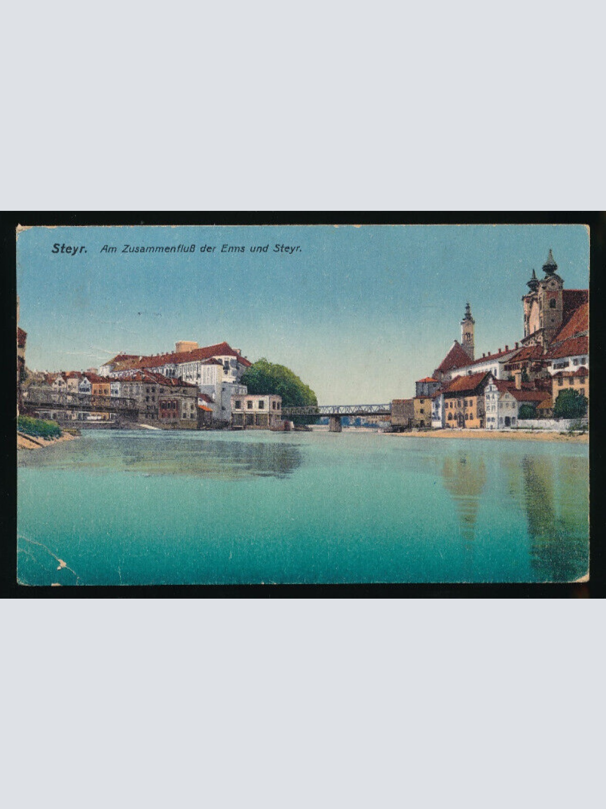 AK aus Steyr am Zusammenfluß der Enns und Steyr Oberösterreich (4340)