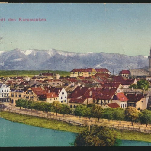 AK aus Villach mit den Karawanken Kärnten (3744)