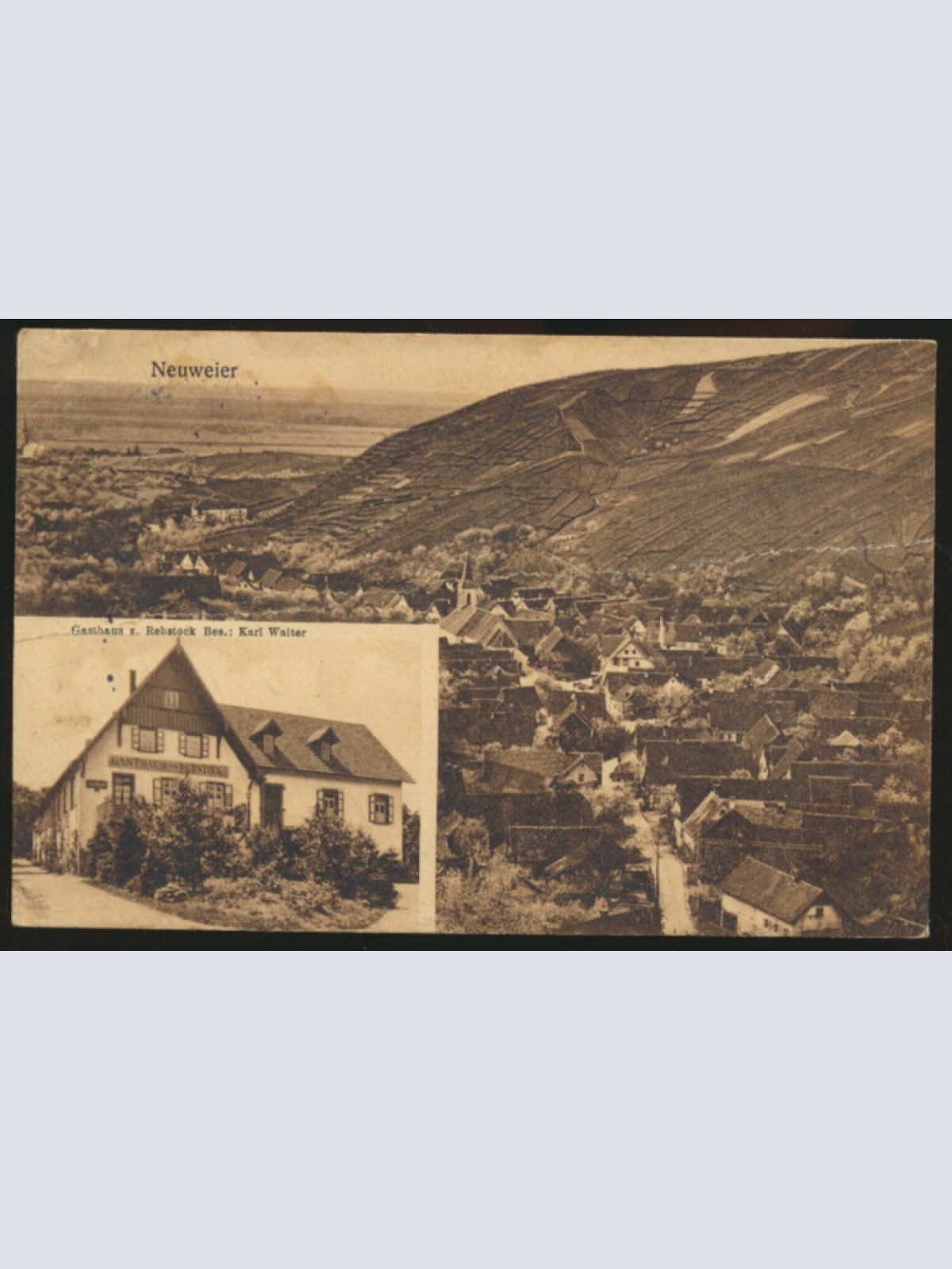 AK aus Neuweier mit Gasthaus Rebstock Baden-Württemberg (4254)