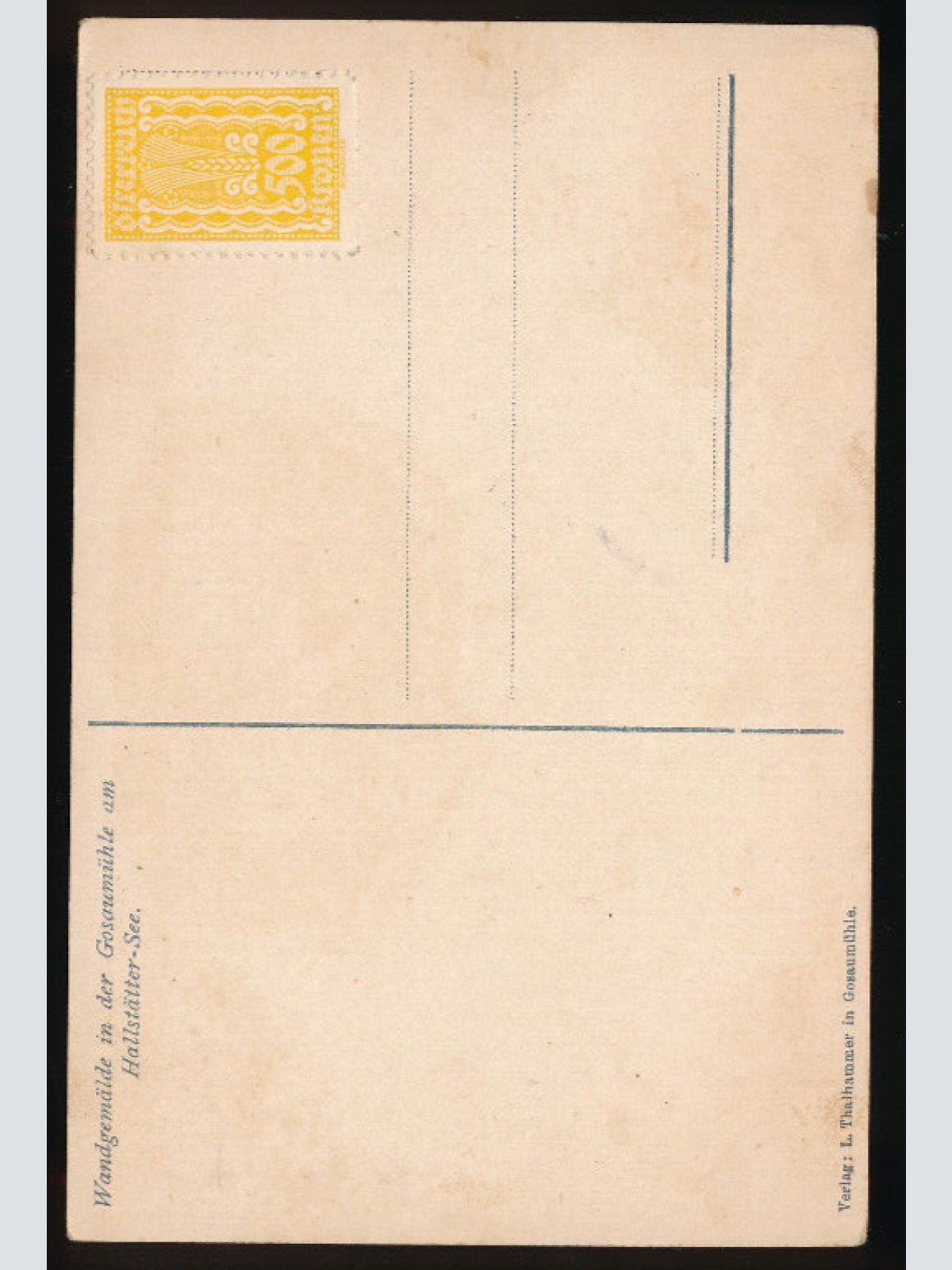 AK aus Bad Goisern Oberösterreich Wandgemälde Keltenfürst Gosaumühle (4265)