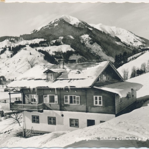 AK, Hinterglemm, Schiheim Zwölferblick g. Zwölferkogel, Salzburg (S372)