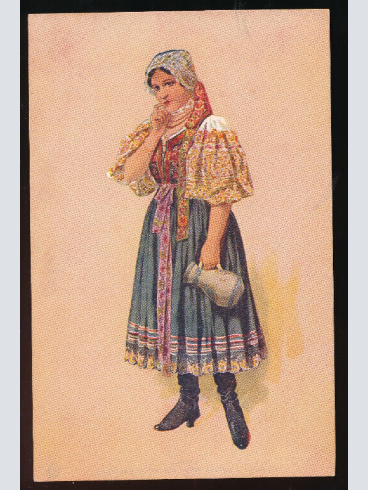 Künstler- Karte von K. Simunka Ungarische Tracht, Detvy (4384)