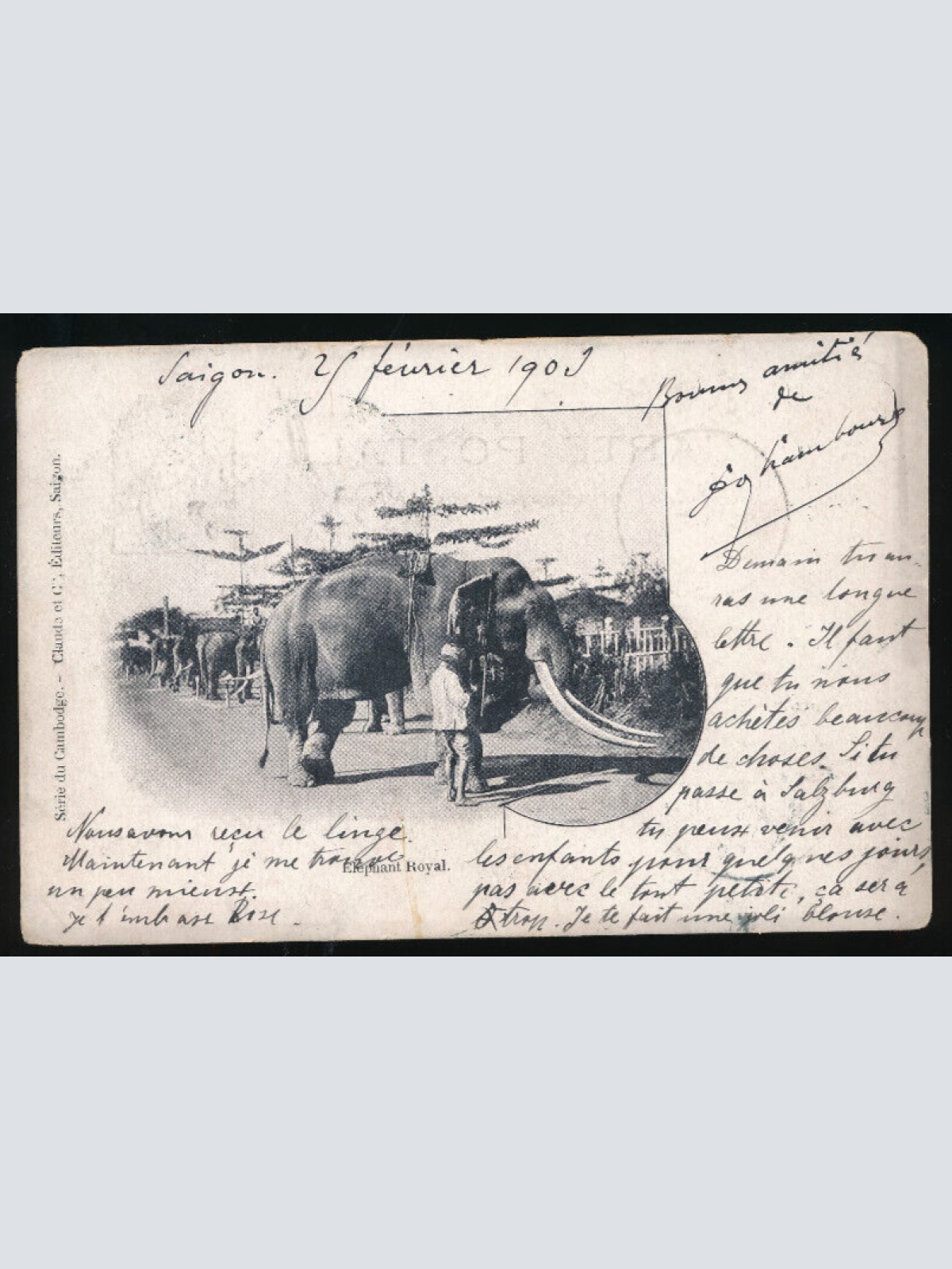 AK aus Vietnam Elephant Royal mit Elefanten Asien (4054)