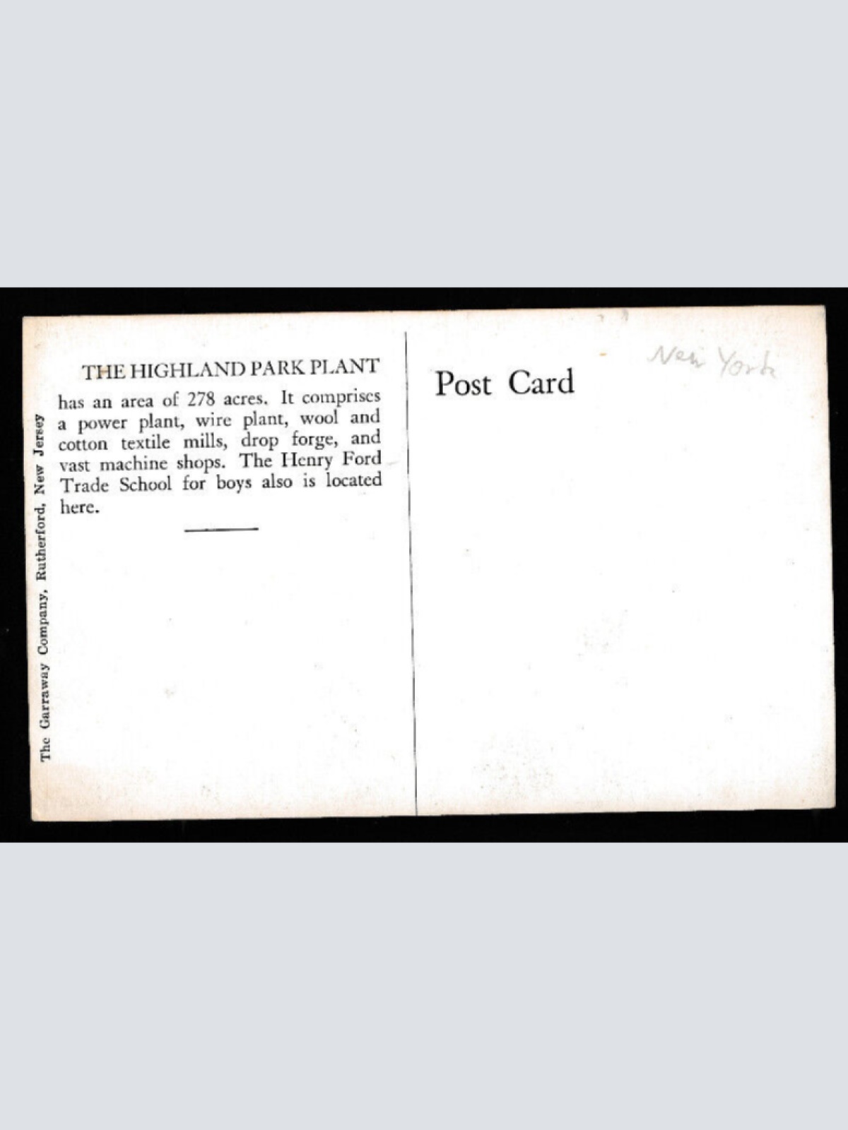 AK aus New York Highland Park Plant Ford Motor Company USA (4046)