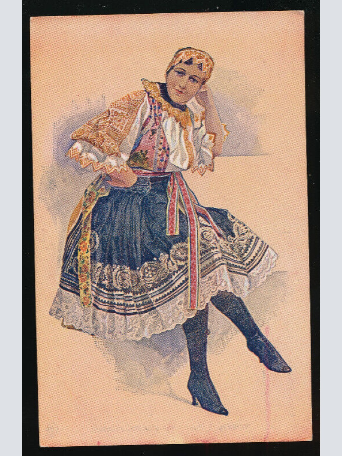 Künstler- Karte von K. Simunka Ungarische Tracht, Devce Pistan (4385)