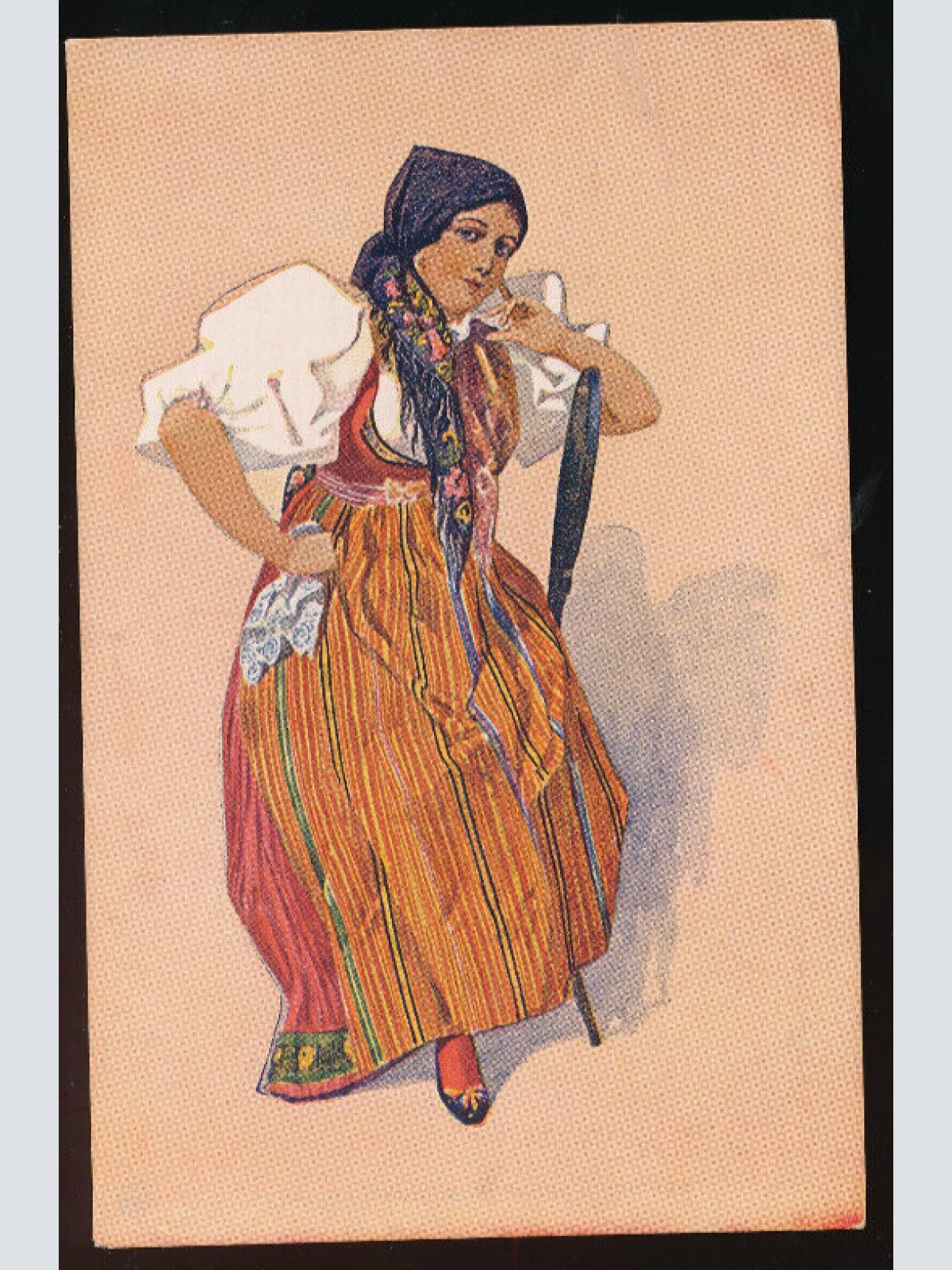 Künstler- Karte von K. Simunka Ungarische Tracht, Devce Domazlicka (4386)