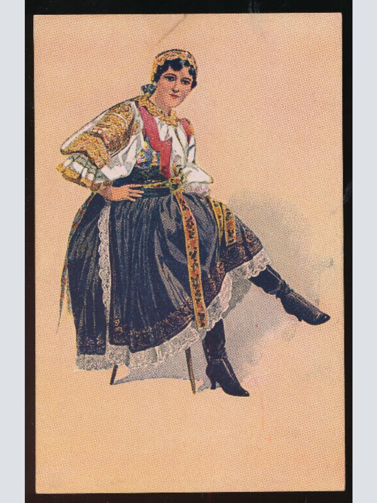 Künstler- Karte von K. Simunka Ungarische Tracht, Devce z Pistan (4388)