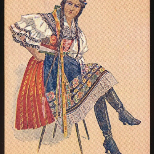 Künstler- Karte von K. Simunka Ungarische Tracht, Devce z Kyjova (4390)