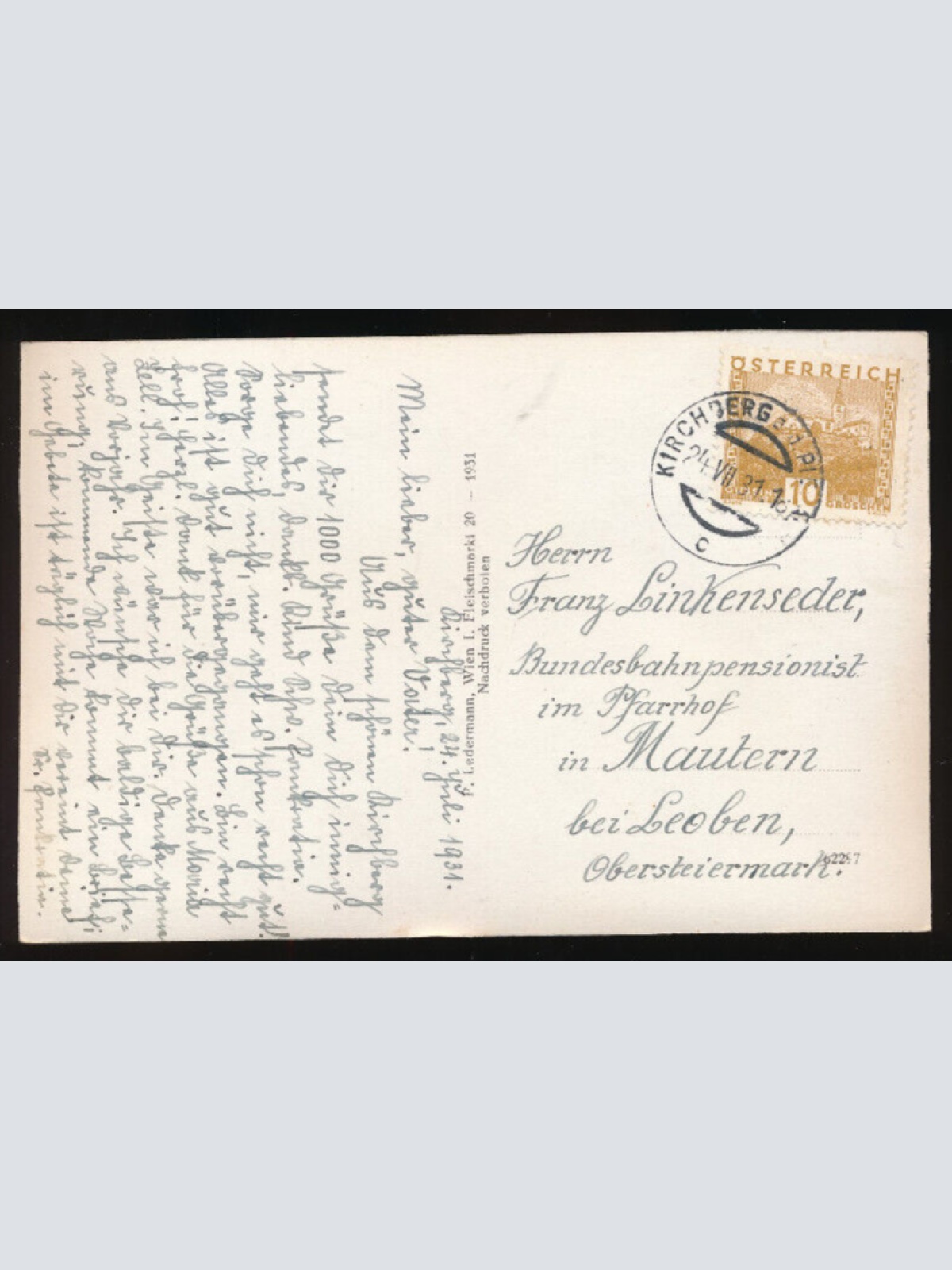 AK aus Kirchberg an der Pielach Niederösterreich (4365)