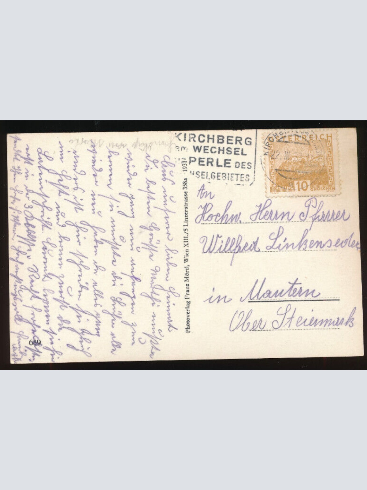 AK aus Kirchberg am Wechsel Niederösterreich (4366)