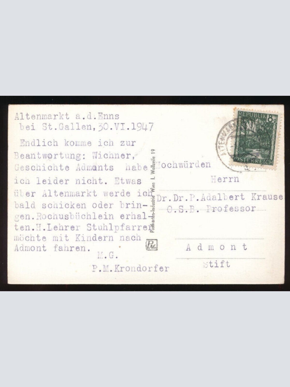 AK aus Waidhofen an der Ybbs mit Zeller Hochbrücke Niederösterreich (4379)