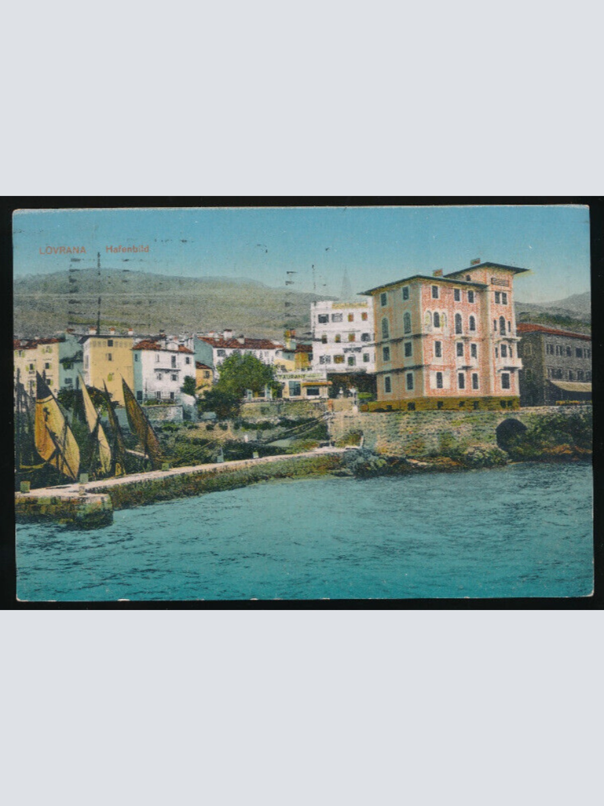 AK aus Lovrana Hafenbild Kroatien (4089)
