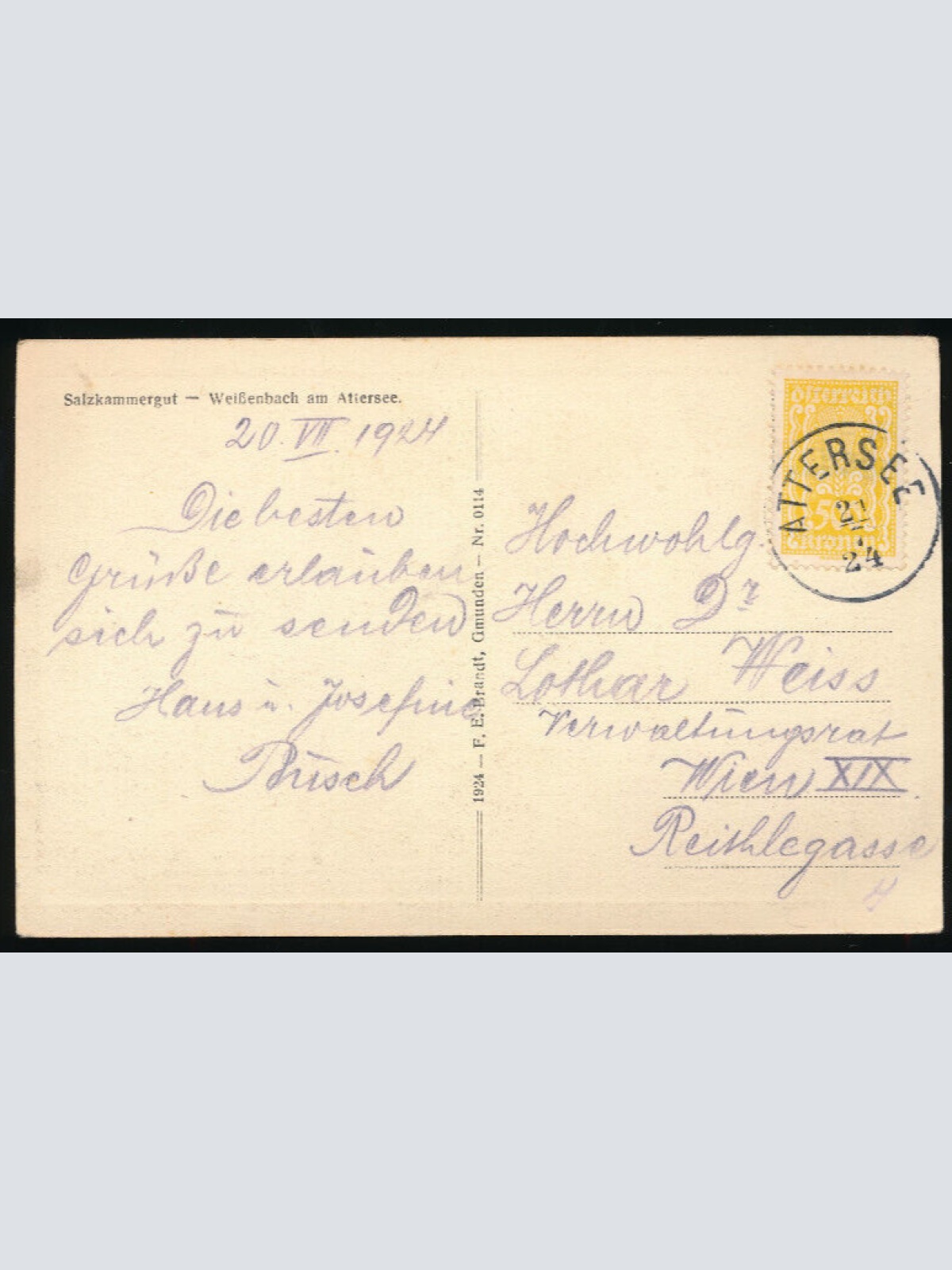 AK aus Weißembach am Attersee Oberösterreich (4182)