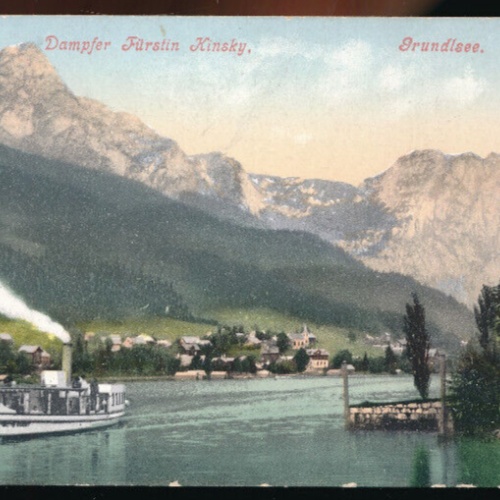 AK vom Grundlsee mit Dampfer Fürstin Kinsky Steiermark (3999)