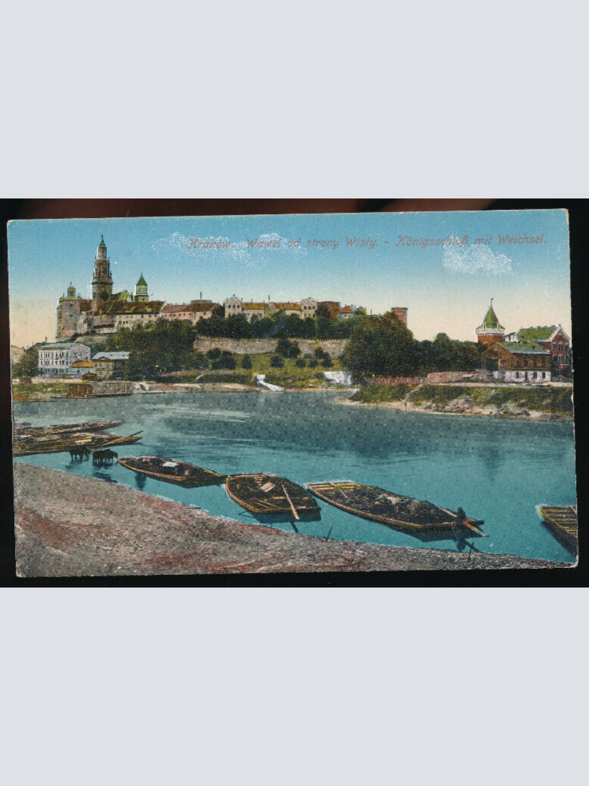 AK aus Krakow Königschloß mit Weichsel Ungarn (4001)