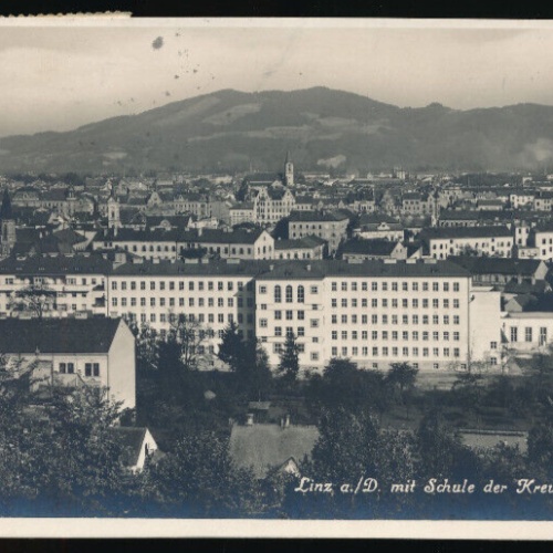 AK aus Linz an der Donau mit Schule der Kreuzschwestern Oberöstereich (4213)