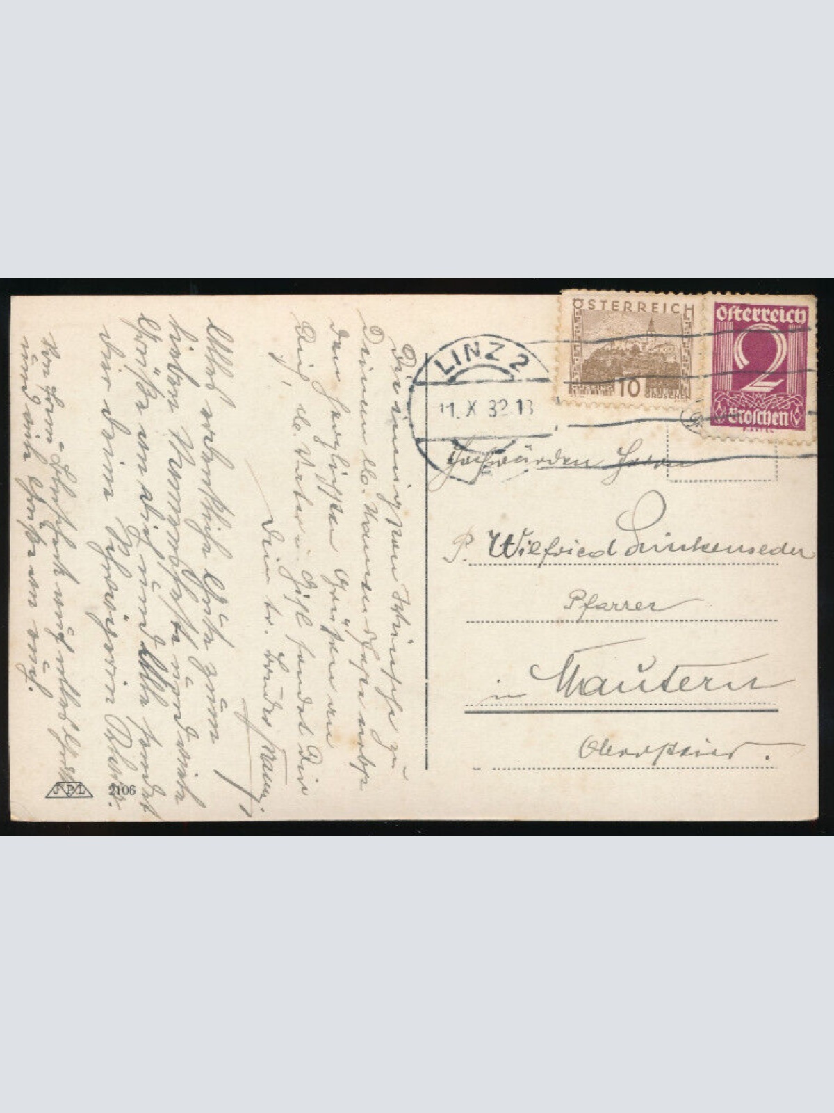 AK aus Linz an der Donau mit Schule der Kreuzschwestern Oberöstereich (4213)