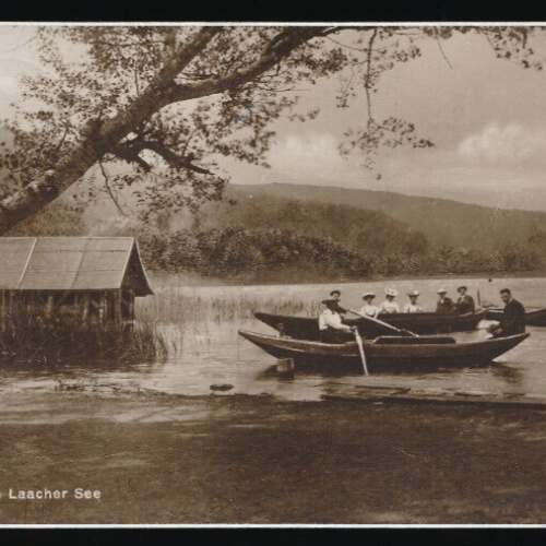 AK vom Lachersee Uferpartie mit Booten Rheinland - Pfalz (4649)
