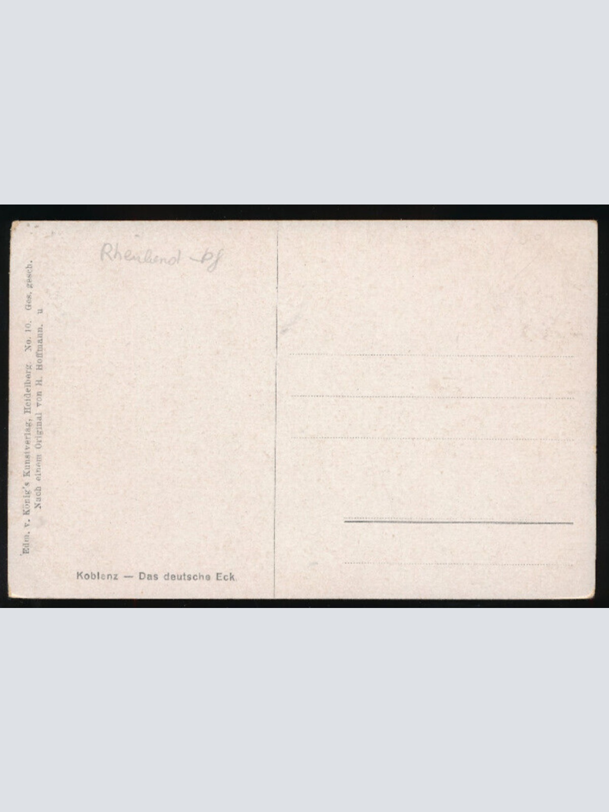 AK aus Koblenz das deutsche Eck Rheinland-Pfalz (4667)