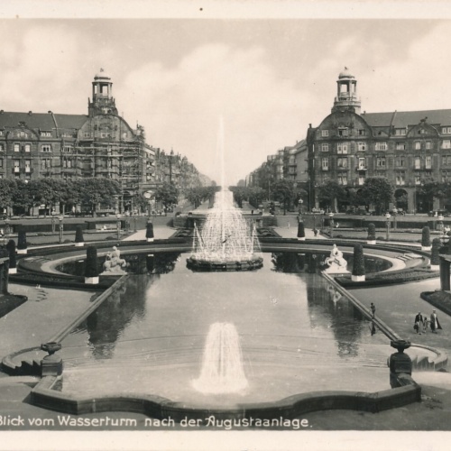 AK, Mannheim, Blick vom Wasserturm nach der Augustaanlage (S431)