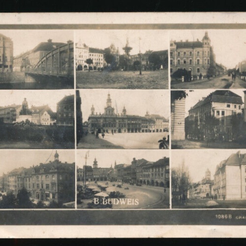 AK aus Budweis Mehrbildkarte Tschechoslowakei (4012)