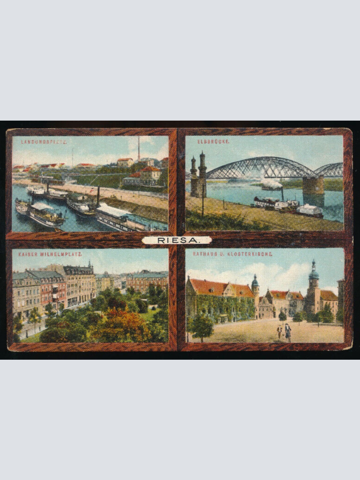 AK aus Riesa Mehrbildkarte Sachsen (4567)