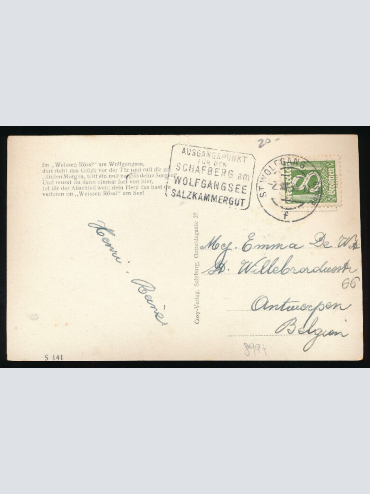 AK aus St.Wolfgang mit weisses Rössl Oberösterreich (4584)