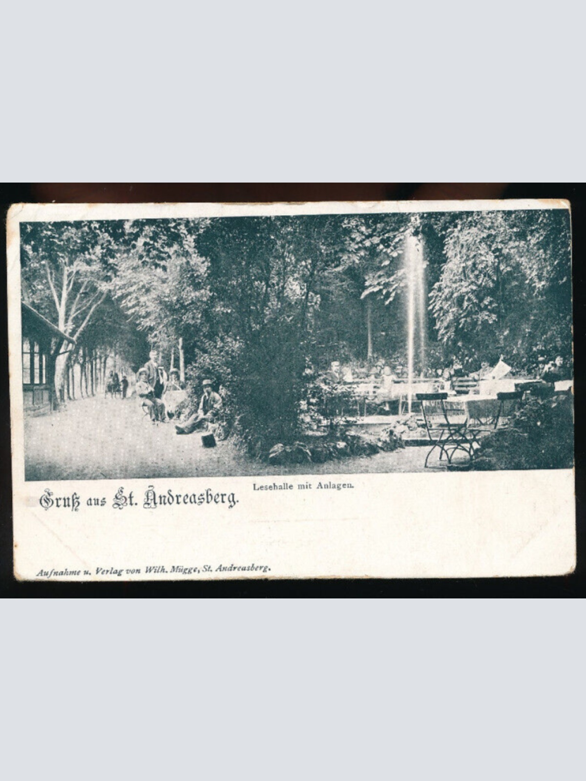 AK gruss aus St. Andreasberg Lesehalle mit Anlagen Niedrsachsen (4632)