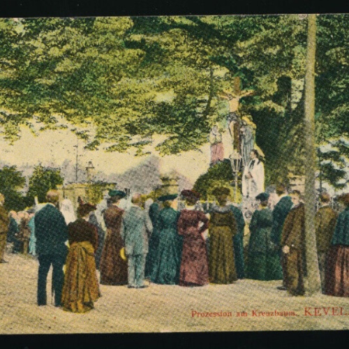 AK aus Kevelaer Prozession am Kreuzbaum Nordrhein-Westfalen (4639)