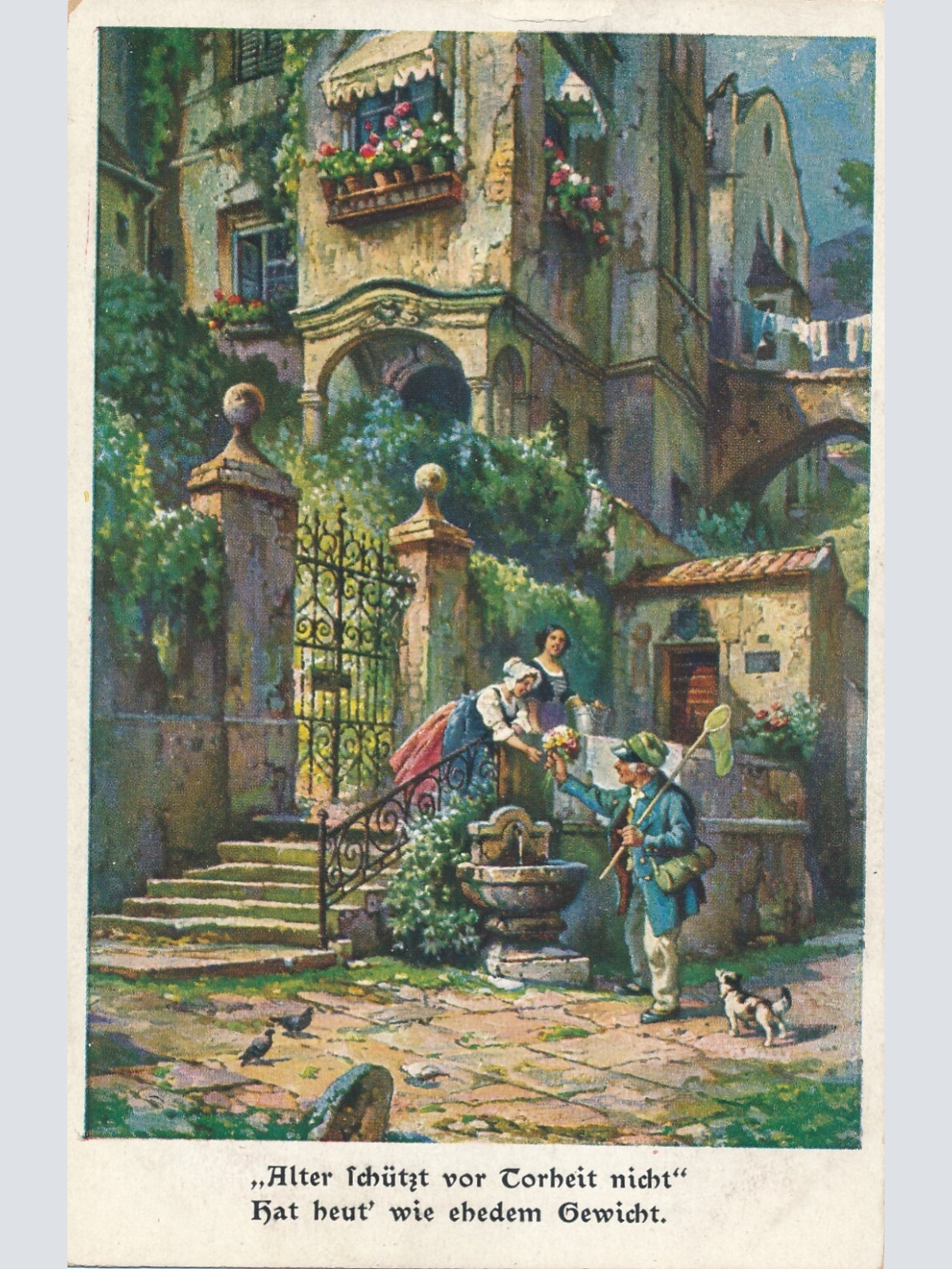 AK, J. Frank, Die gute alte Zeit, Die galante Alte (S469)