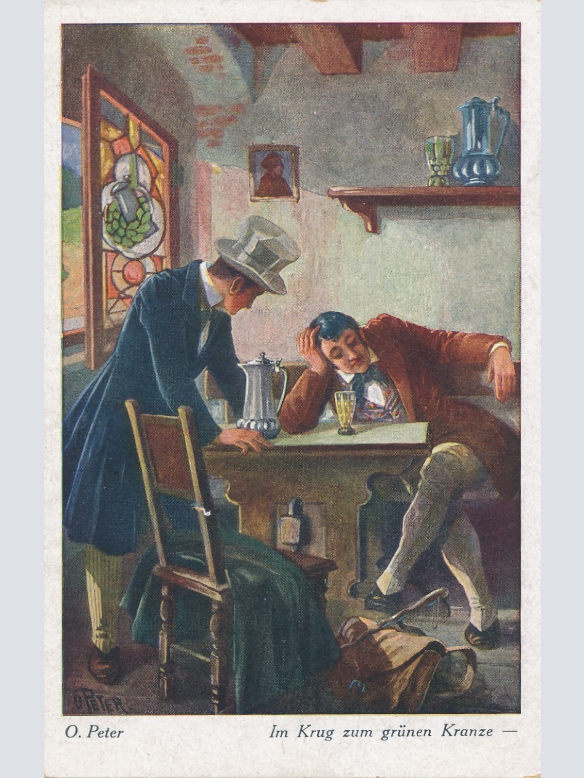 AK, O. Peter, Im Krug zum grünen Kranze (S473)