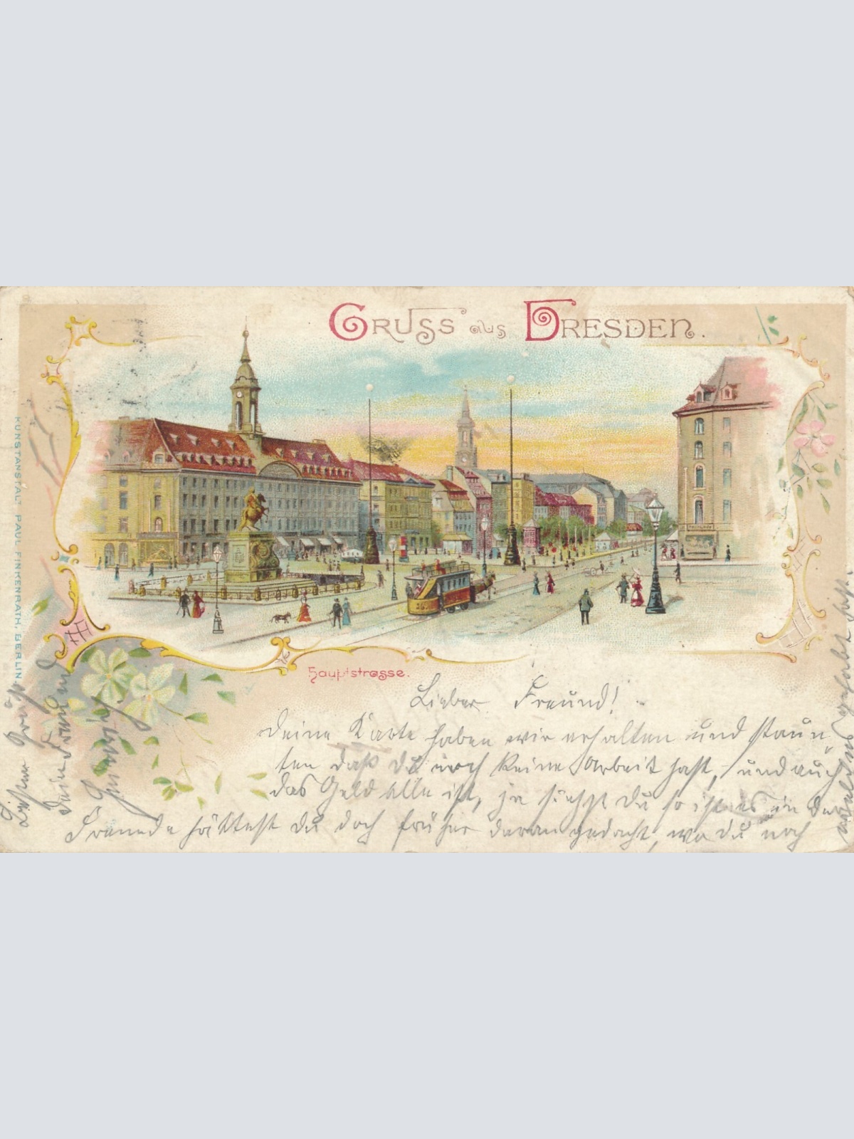 AK, Gruß aus Dresden, Hauptstraße, Sachsen (S480)