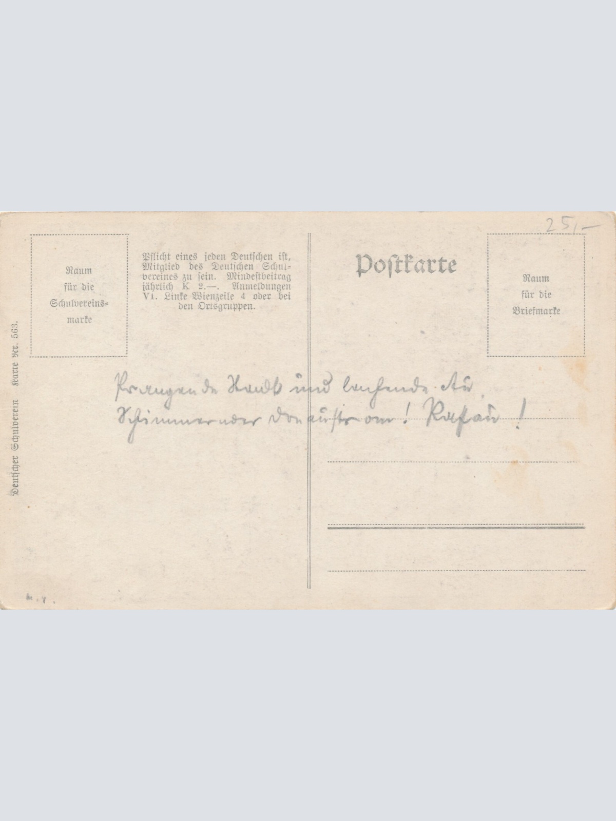 AK, Passau, Deutscher Schulverein Karte Nr. 563, Bayern  (S456)