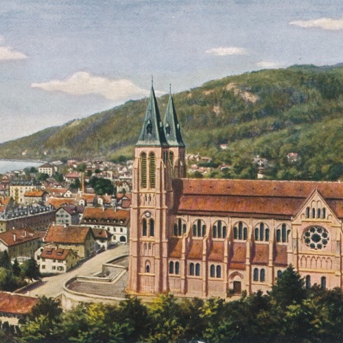 Künstler-Karte, Bregenz, Herz Jesu Kirche, Vorarlberg, Österreich (S443)