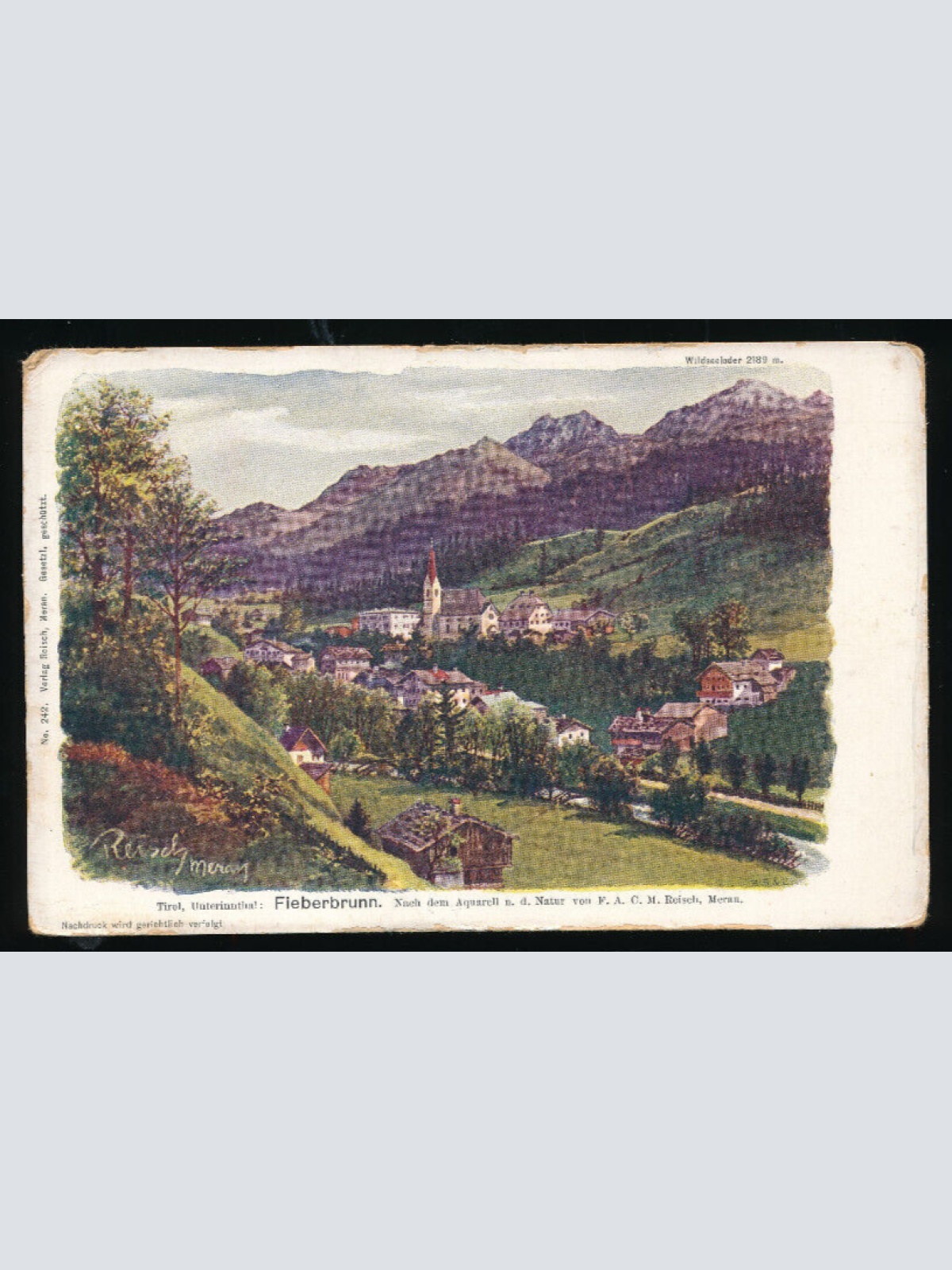 Künstler AK von Reisch aus Fieberbrunn Tirol (4439)