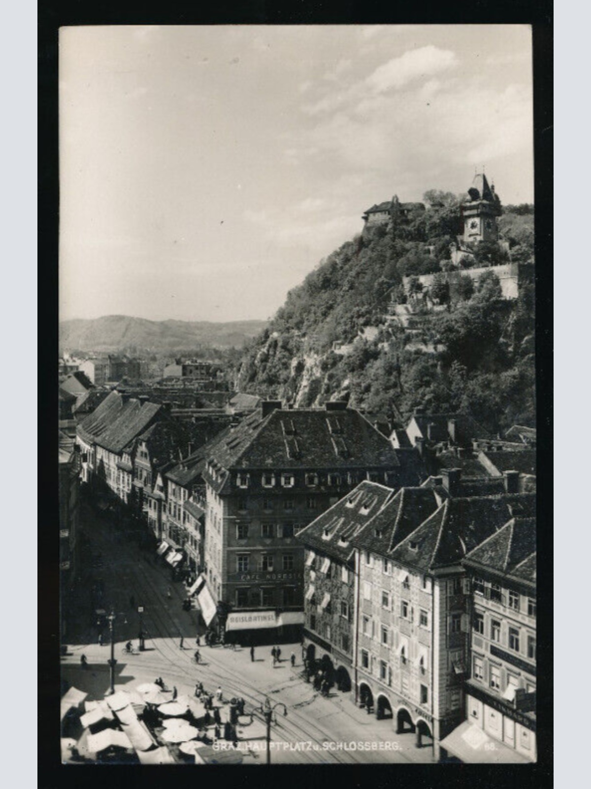AK aus Graz Hauptplatz u. Schlossberg Steiermark (4396)
